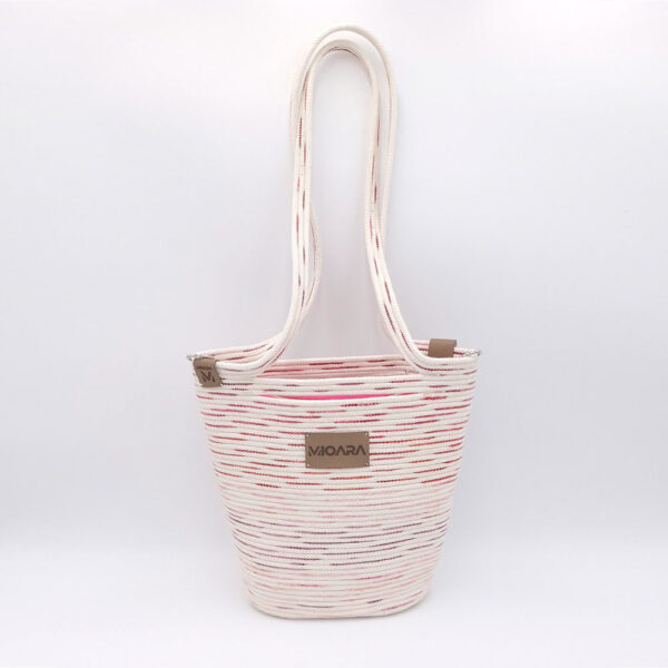 Capazo Amelia- Natural Jaspeado Rosa